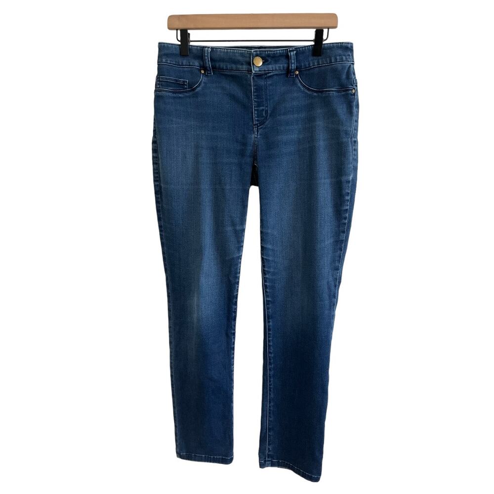 Chicos Womens Platinum Straight Jeans Stretch Chicos Size 0.5 US Size 6